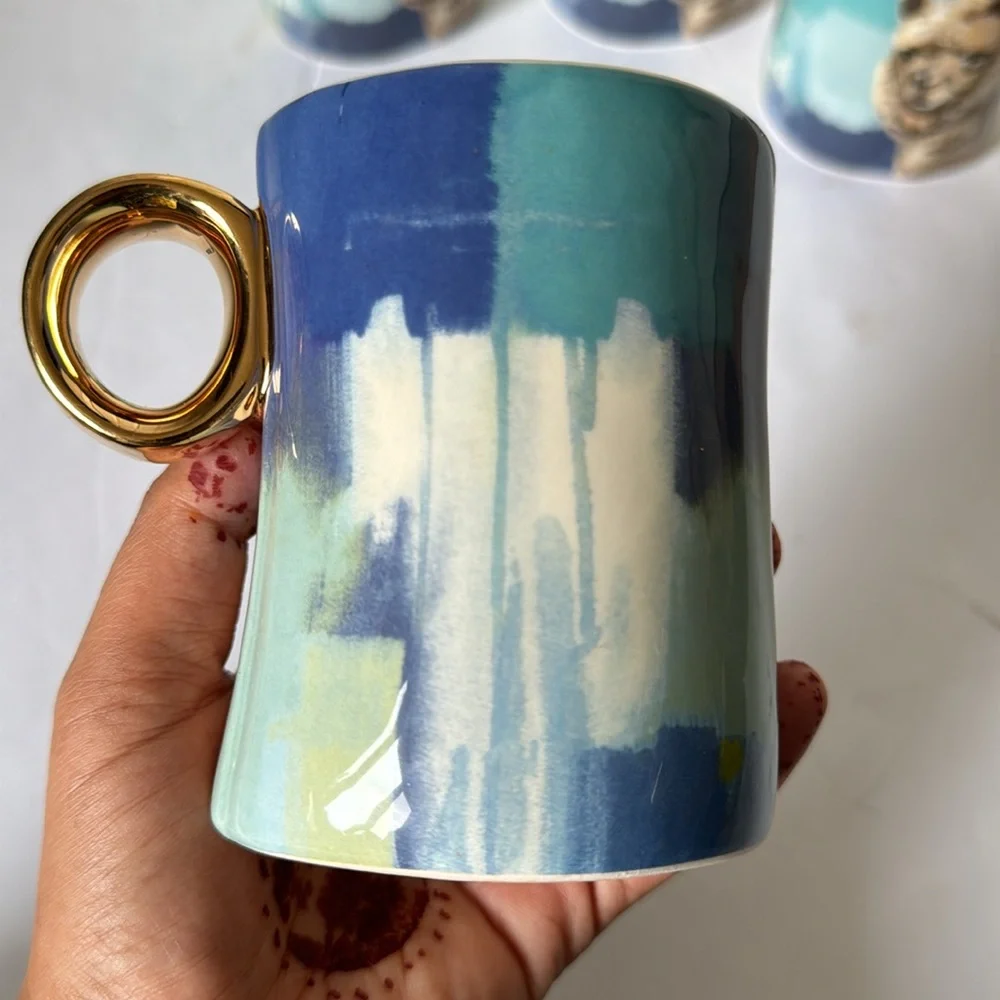 Anthropologie Lauren Carlson Llama mugs